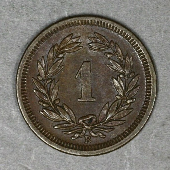 Switzerland 1872 Rappen Brn Unc  A3039