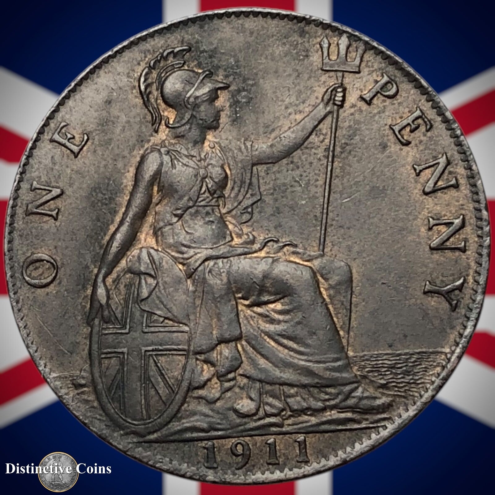 Great Britain 1911 Penny 1d GB6746