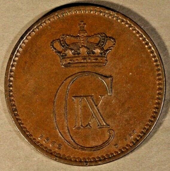 1902 Denmark 5 Ore  Pleasant    
