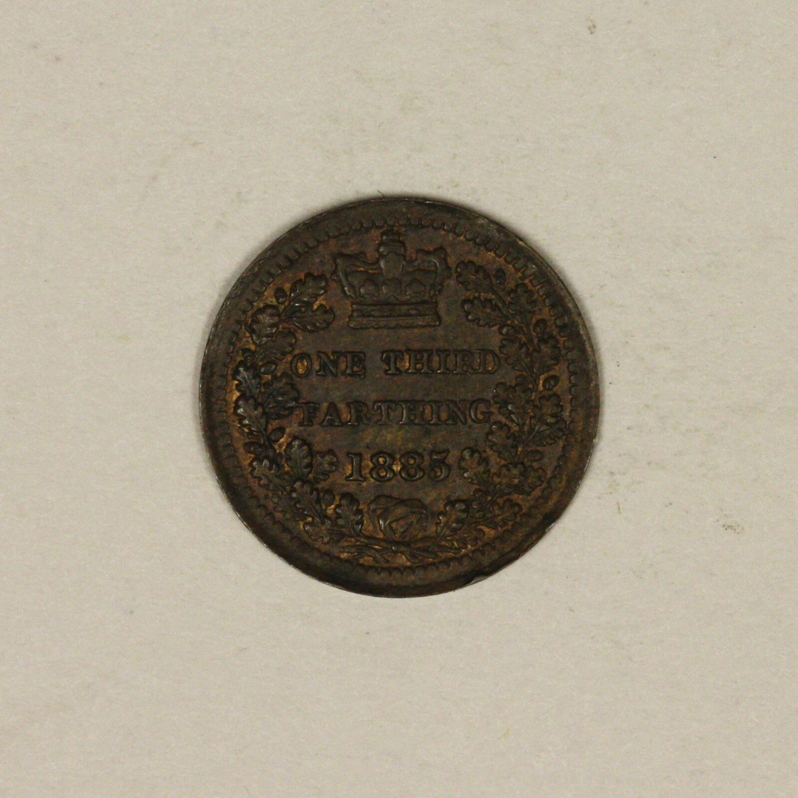 1885 Great Britain 1/3 Farthing High Grade   