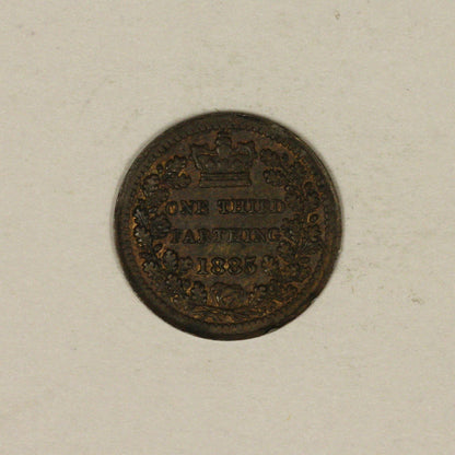 1885 Great Britain 1/3 Farthing High Grade   