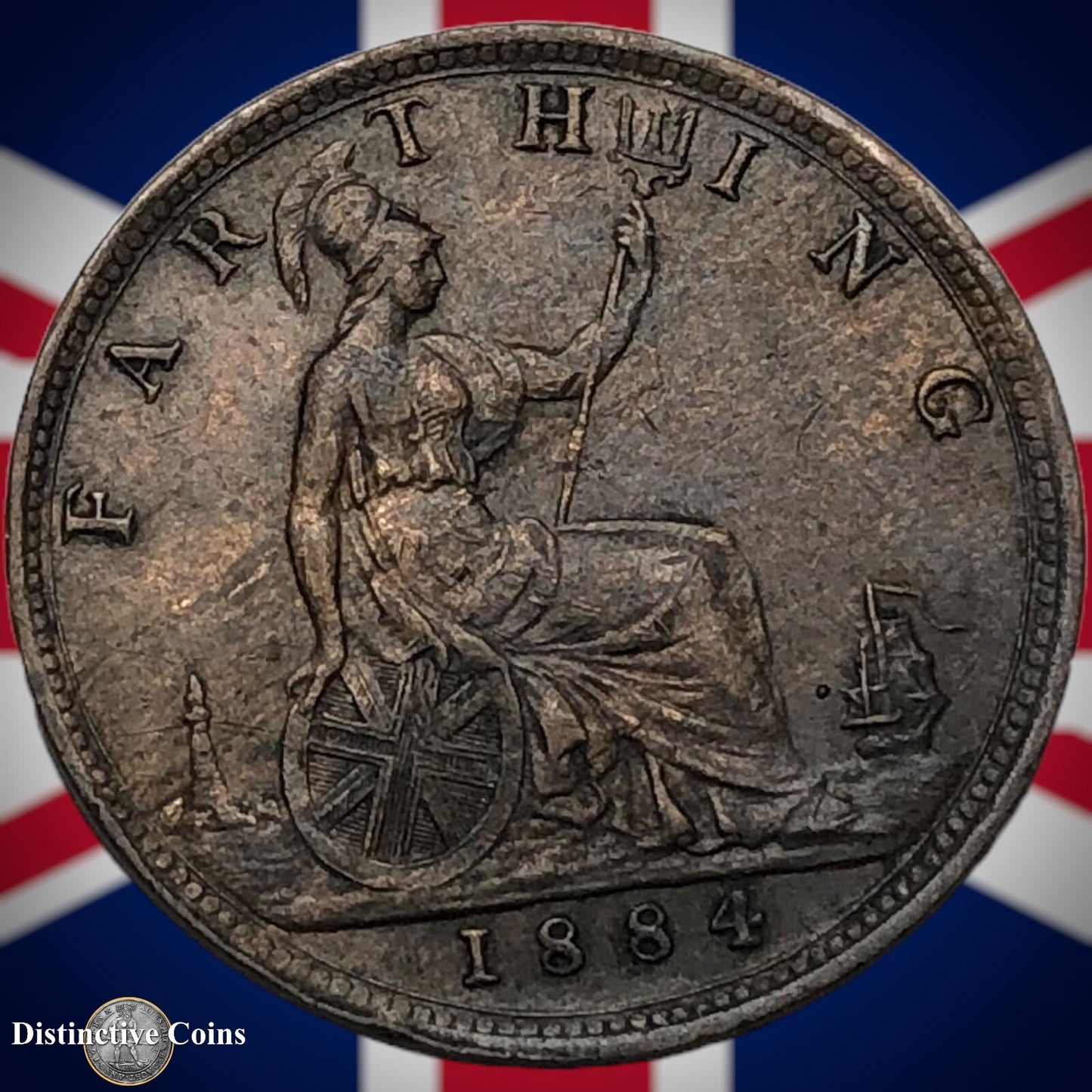 Great Britain 1884 Farthing 1/4d GB4085