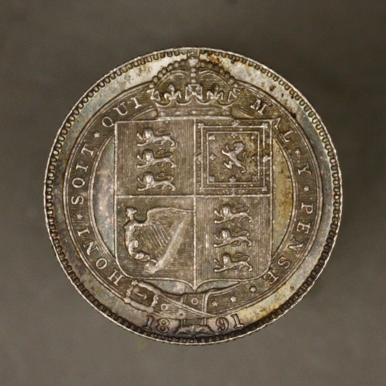 Great Britain 1891 1 Shilling Toned Unc