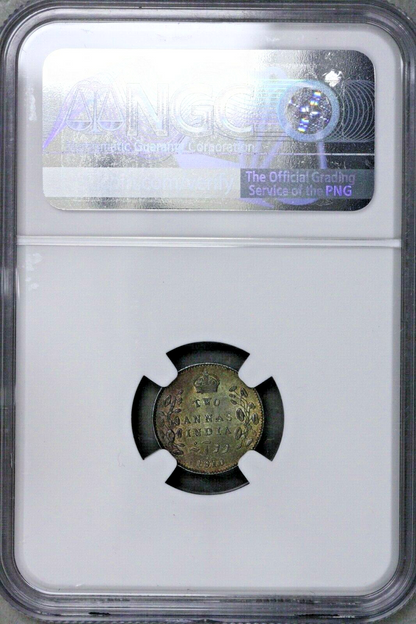 India 1910 C 2 Annas NGC MS 64  S699