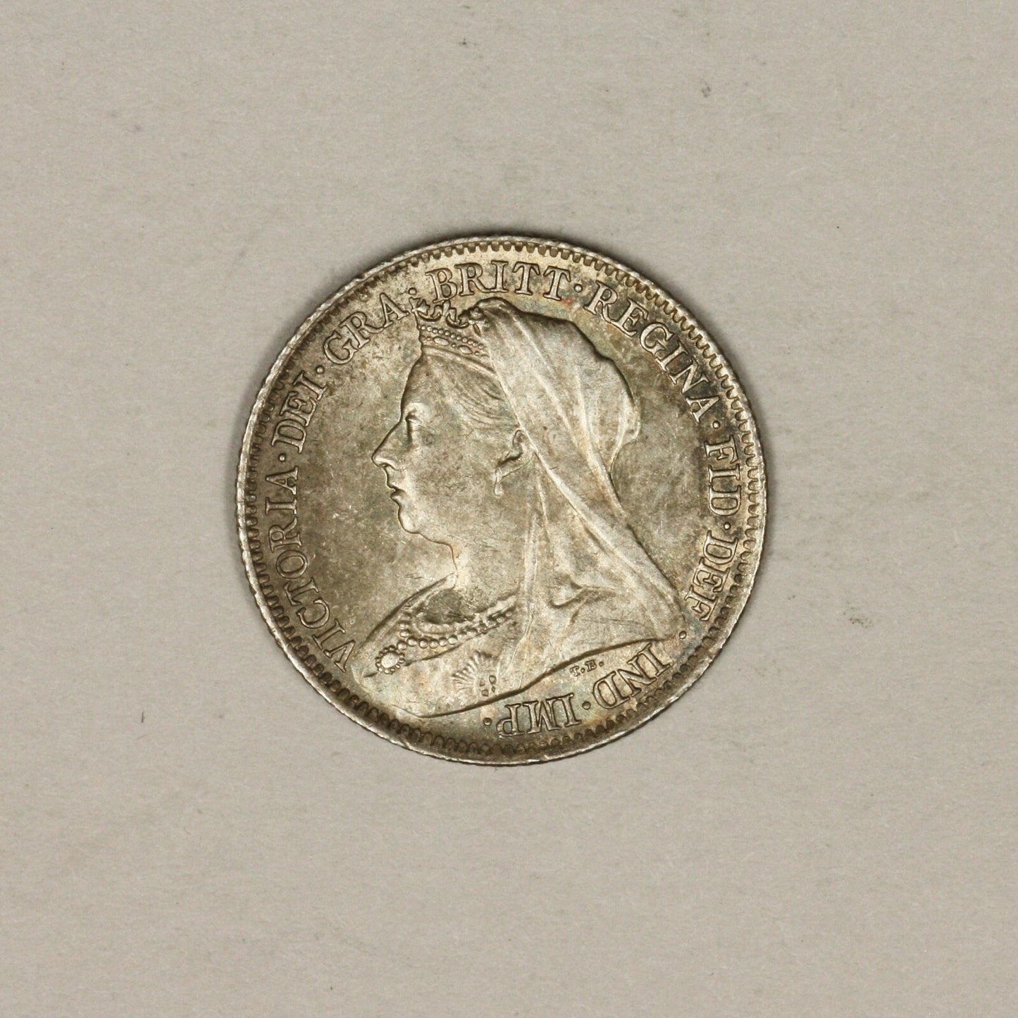 1901 Great Britain 6 Pence High Grade Wonderful Toning