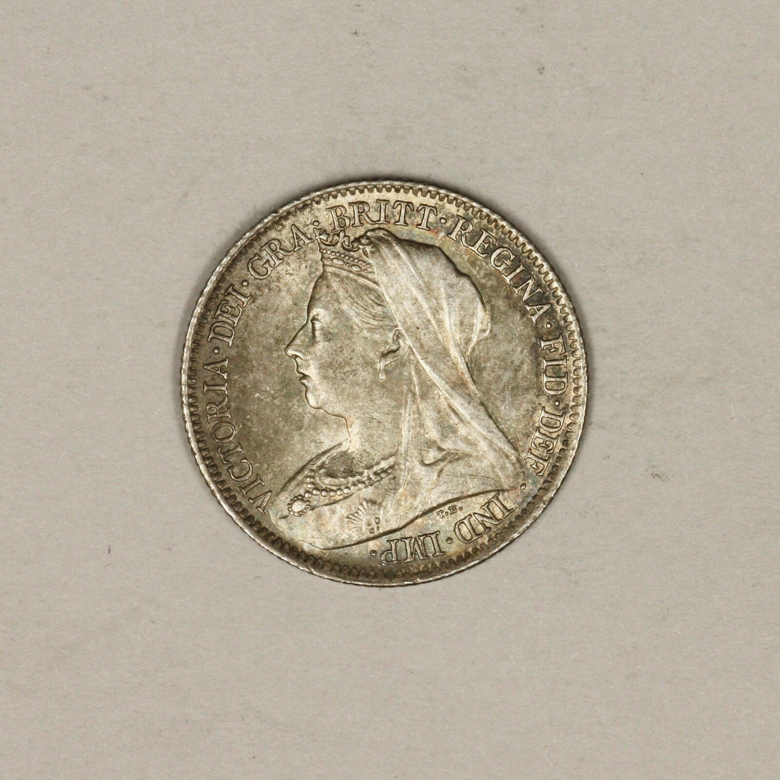 1901 Great Britain 6 Pence High Grade Wonderful Toning