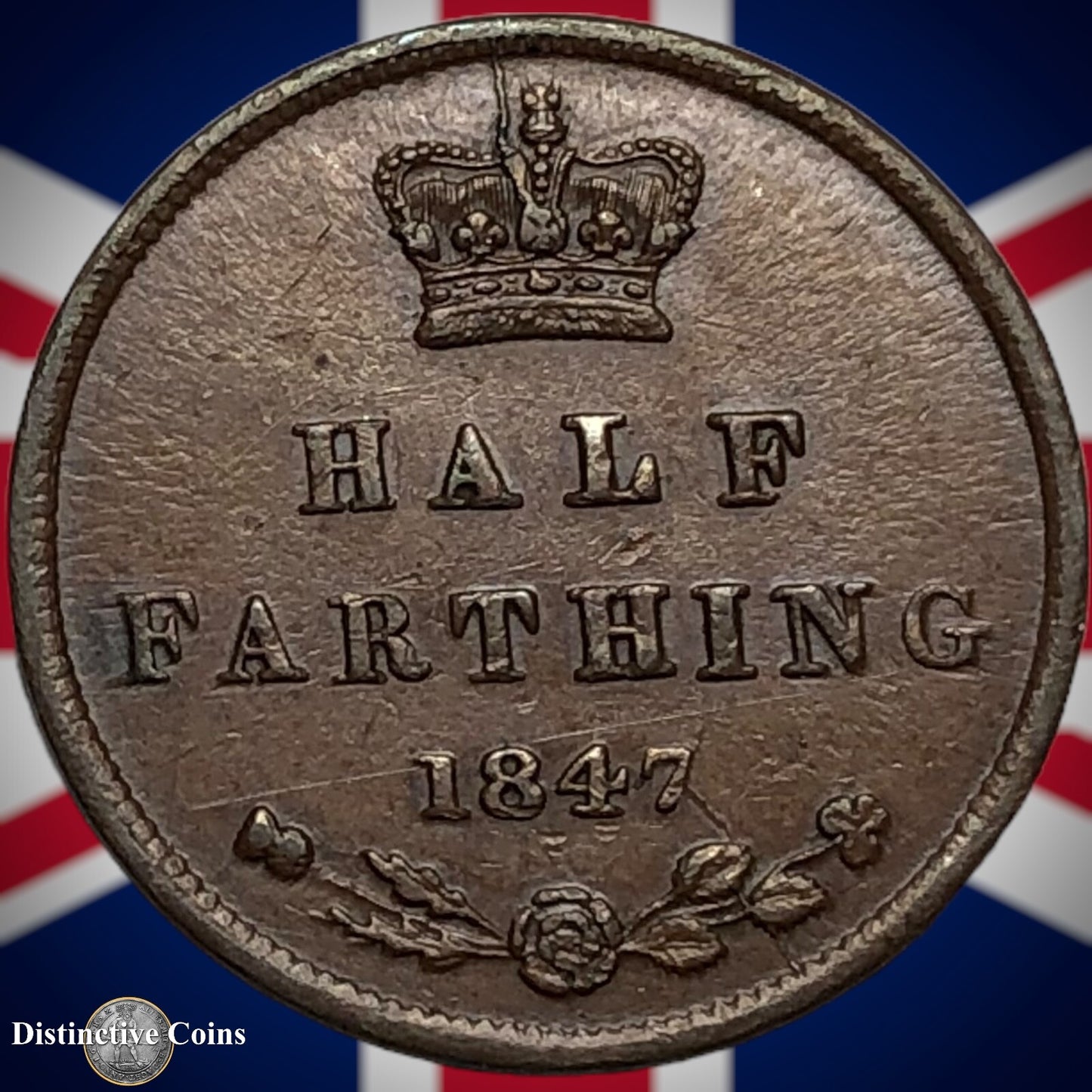 Great Britain 1847 Half Farthing 1/2 Penny GB3135
