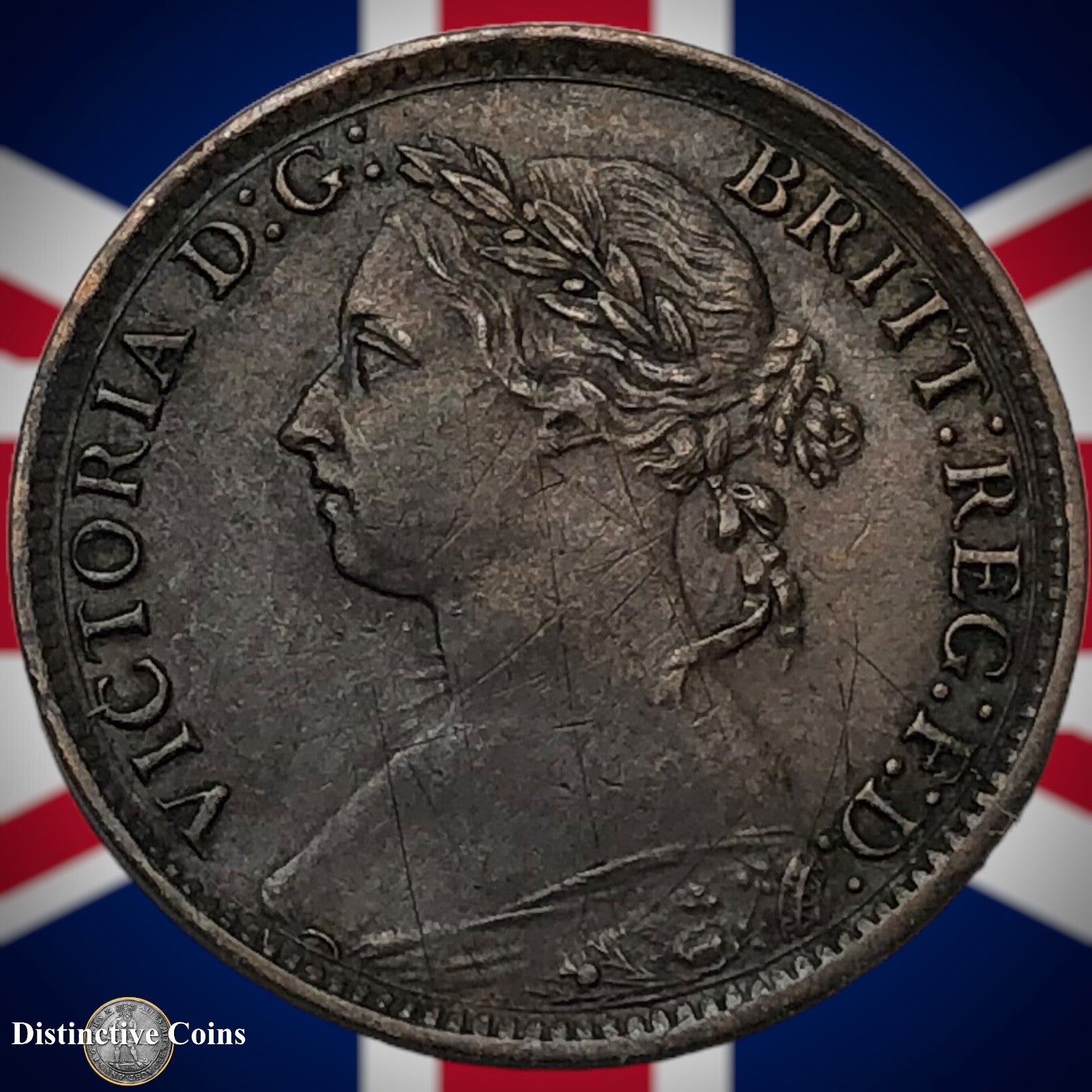 Great Britain 1884 Farthing 1/4d GB4085