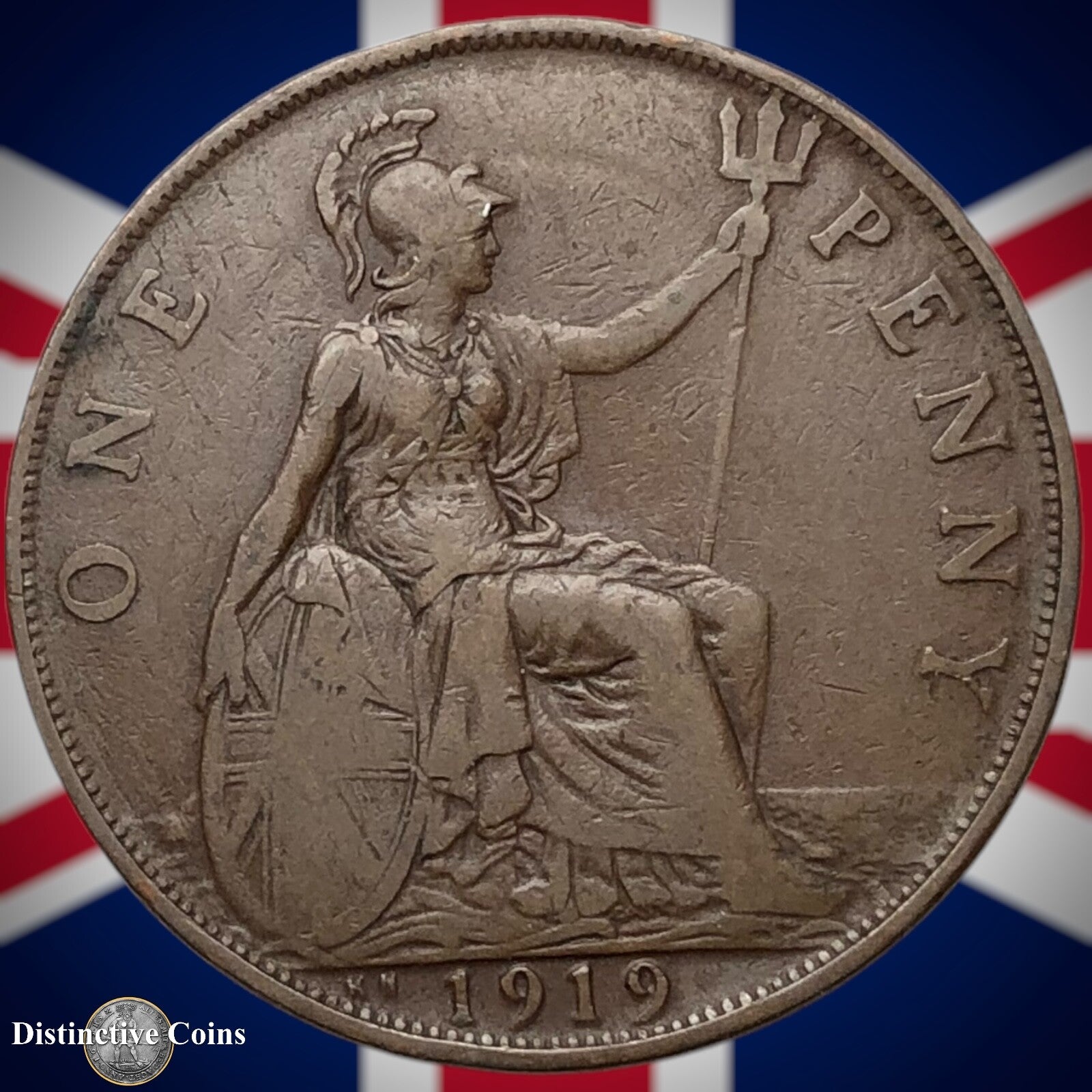 Great Britain 1919 KN Penny 1d GB6943