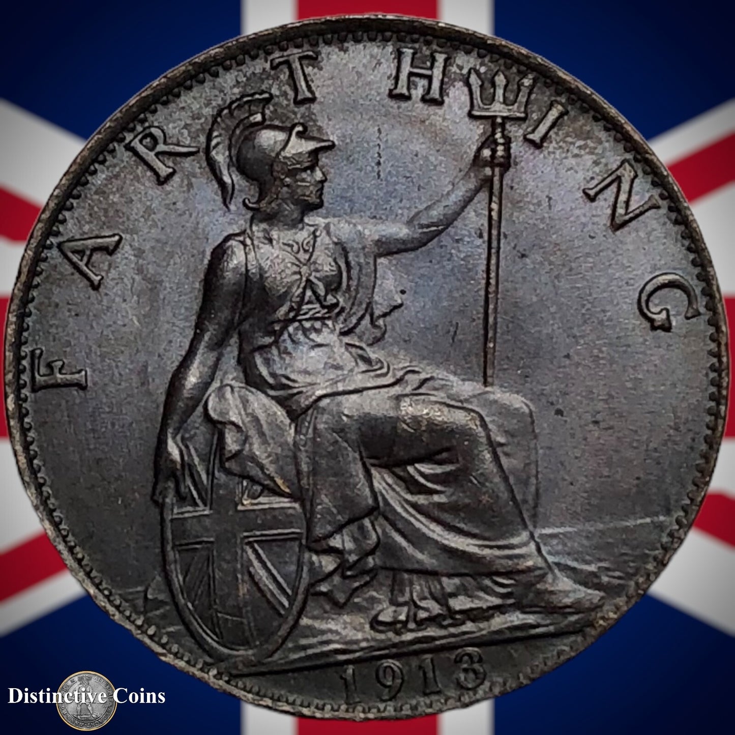 Great Britain 1913 Farthing 1/4d GB4670