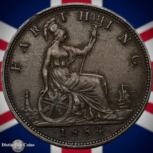 Great Britain 1884 Farthing 1/4d GB4062