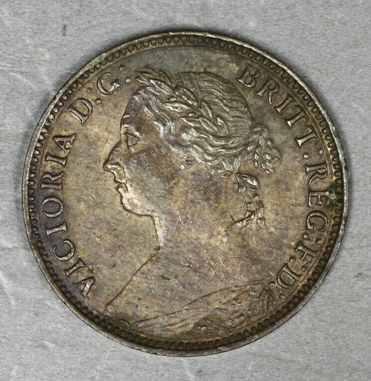 Great Britain 1886 Farthing AU  A3002