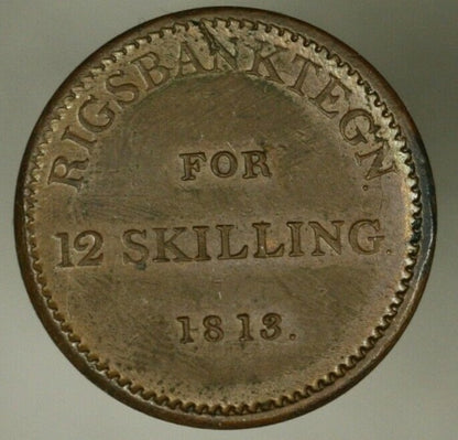Denmark 12 Skilling 1813   AU A2407