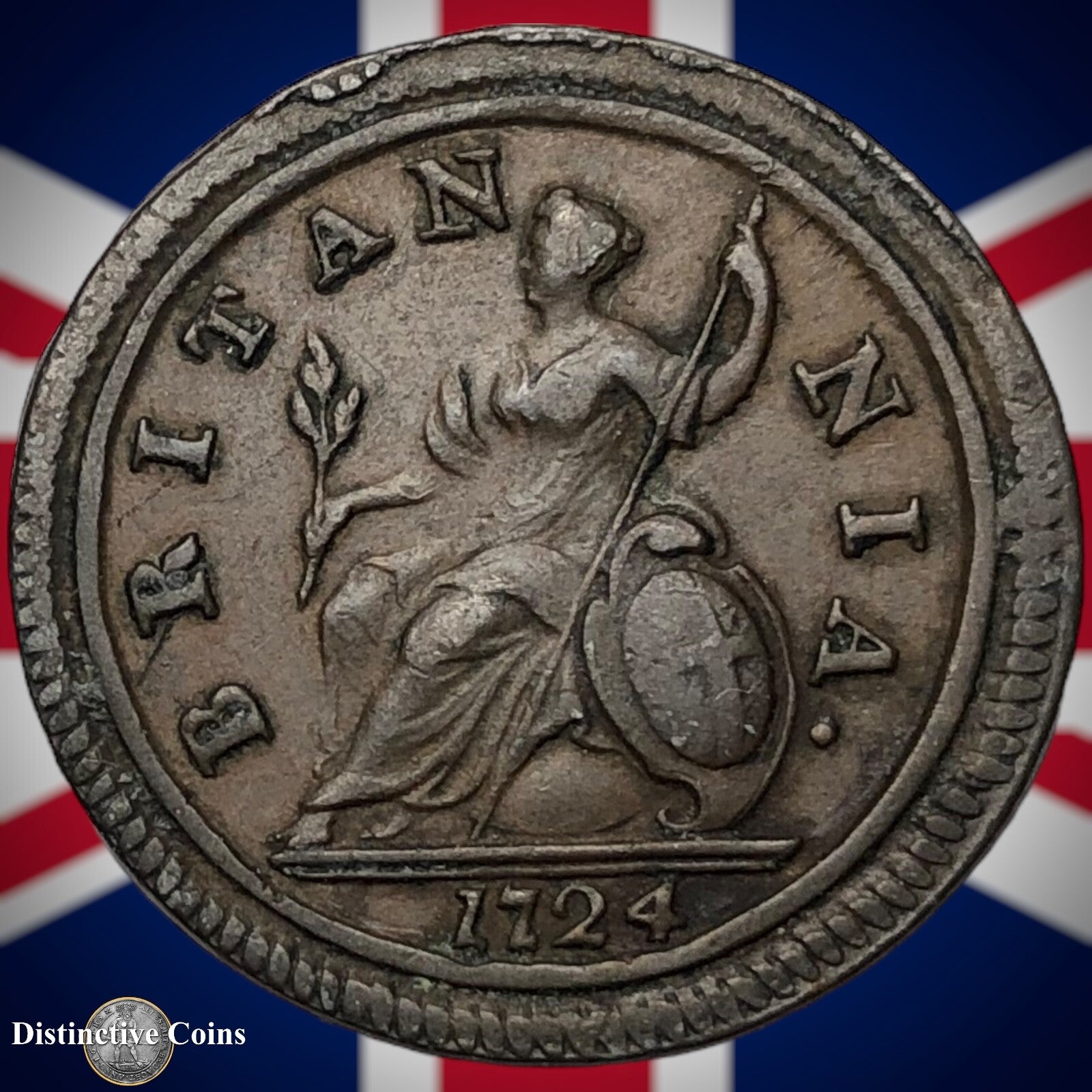 Great Britain 1724 Half Penny 1/2d GB5037