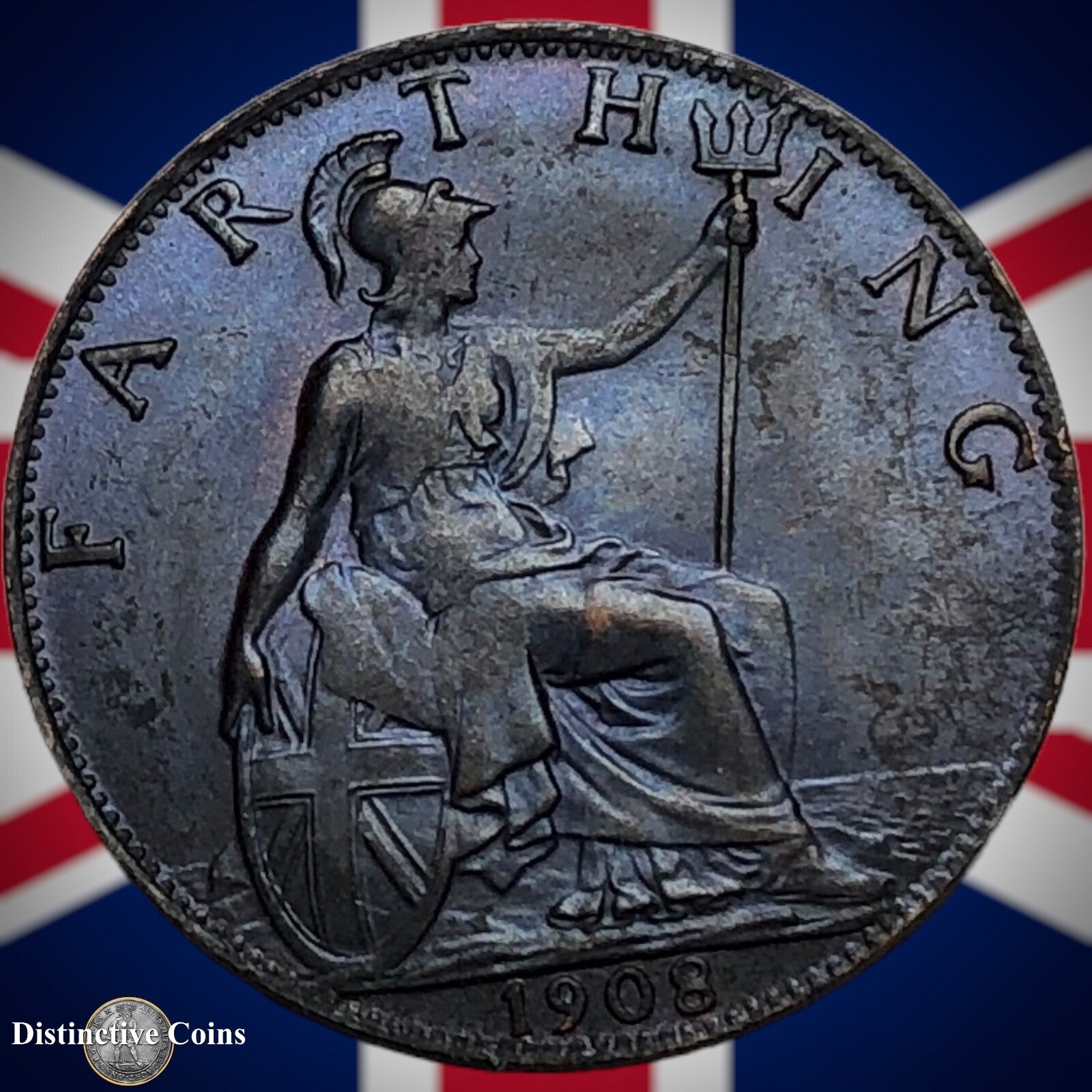 Great Britain 1908 Farthing 1/4d GB4615