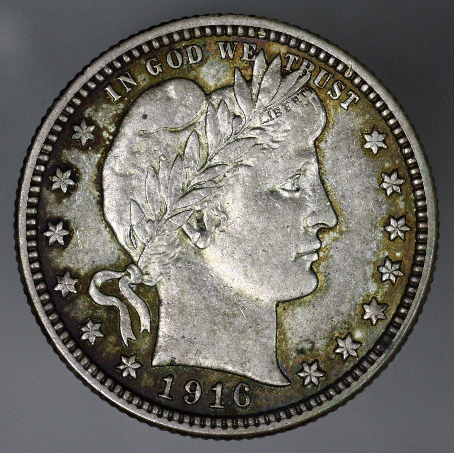 US 1916 D Barber Quarter  A3334