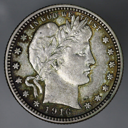 US 1916 D Barber Quarter  A3334