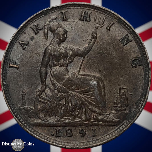 Great Britain 1891 Farthing 1/4d GB4308