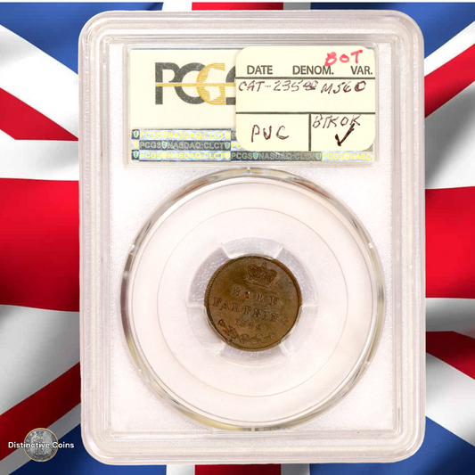 Great Britain 1842 1/2 Farthing PCGS AU58 - GBS017