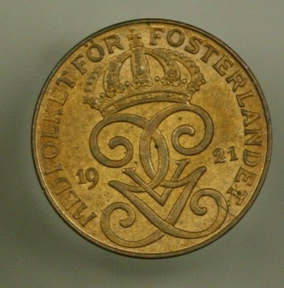 Sweden 2 Ore 1921 Gem UNC     A955