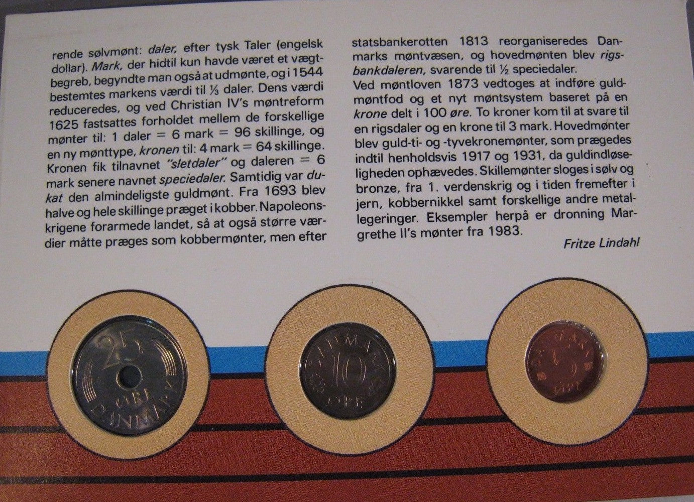 1987 Denmark Coin Set Uncirculated Year's Issued by Bank 