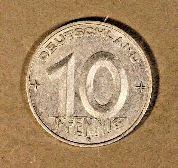 1952E Germany East DDR 10 Pfennig Higher Grade      