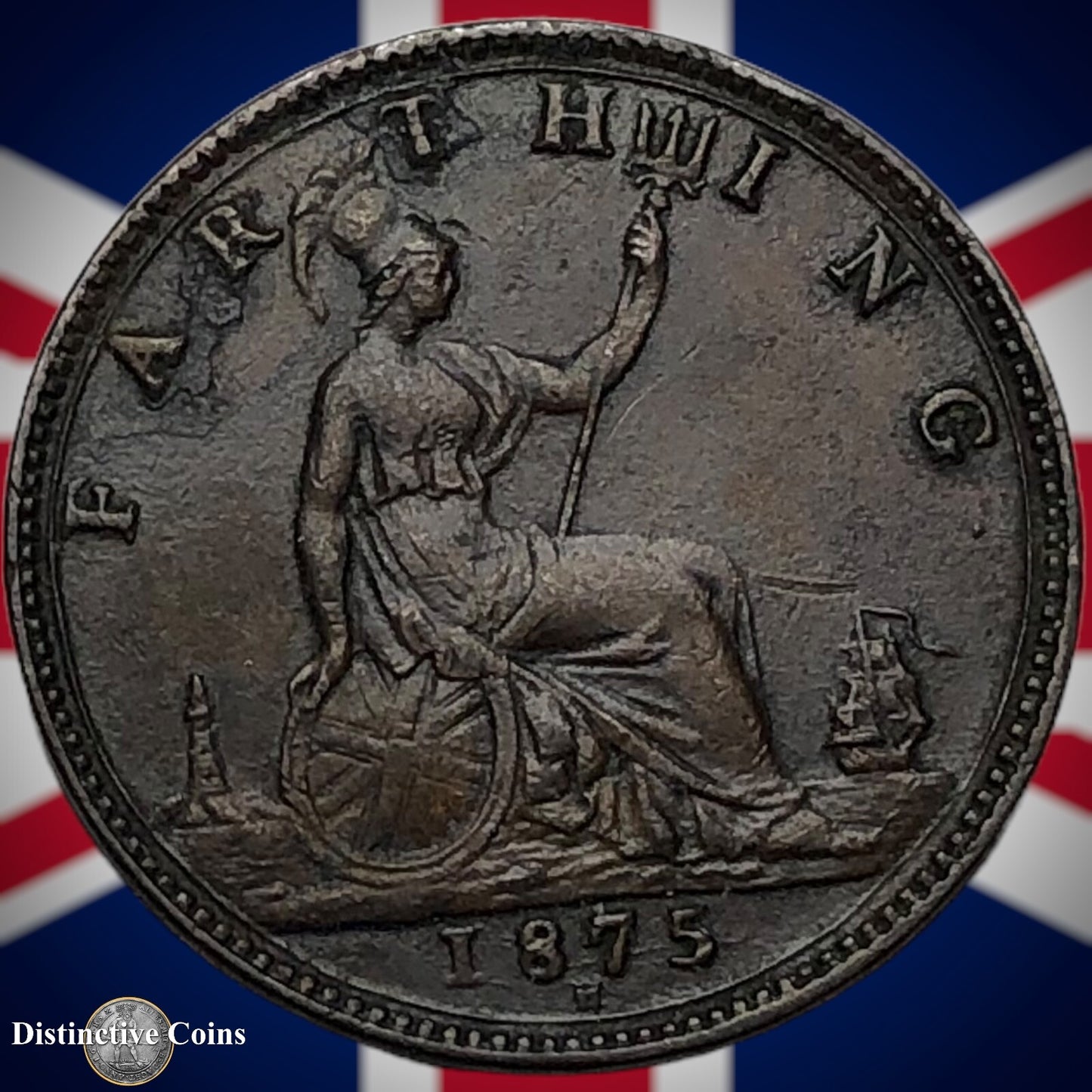 Great Britain 1875 H Farthing 1/4d GB3750