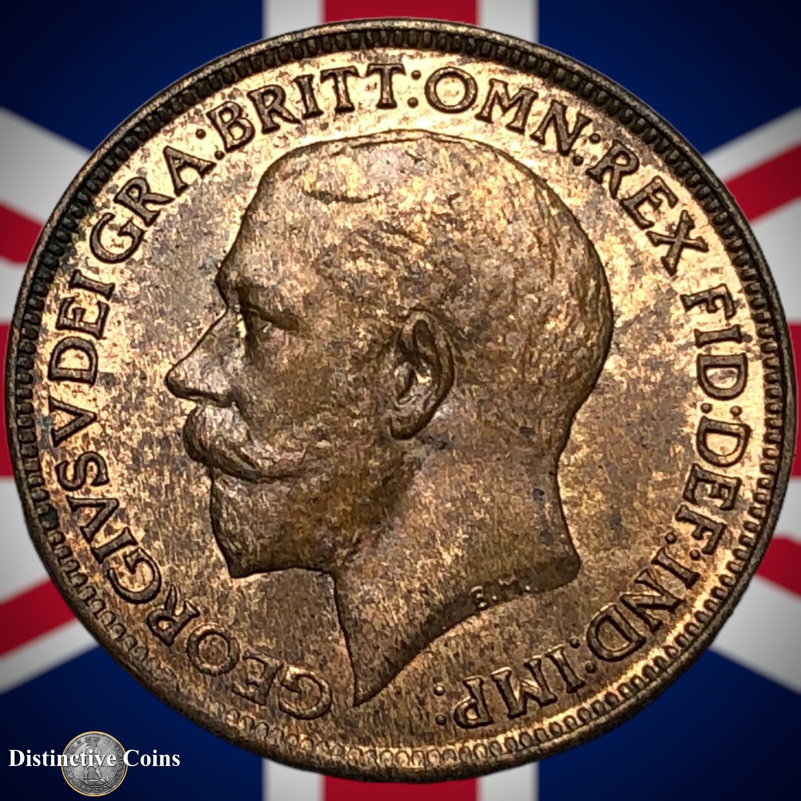Great Britain 1918 Farthing 1/4d GB4710