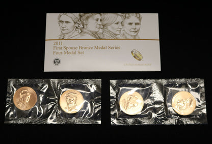 Lot of 3 First Spouse Bronze Medal Series (x2 2010, x1 2011)  B450