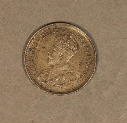 1929 Newfoundland 5 Cents Silver Lightly Circulated   