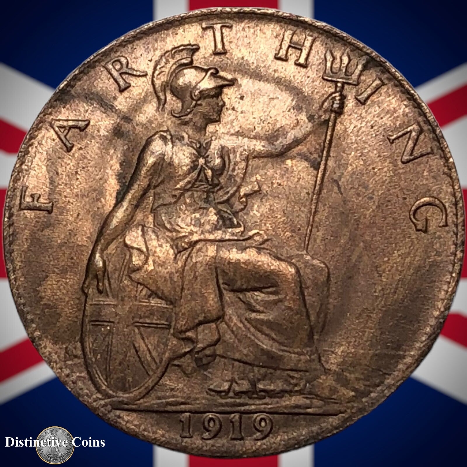 Great Britain 1919 Farthing 1/4d GB4738