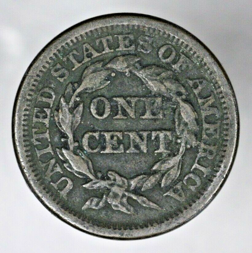 US 1846 Braided Hair Large Cent  A3147