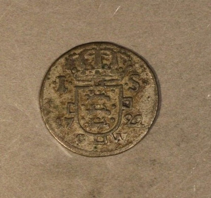 1722 Denmark Skilling Nice             