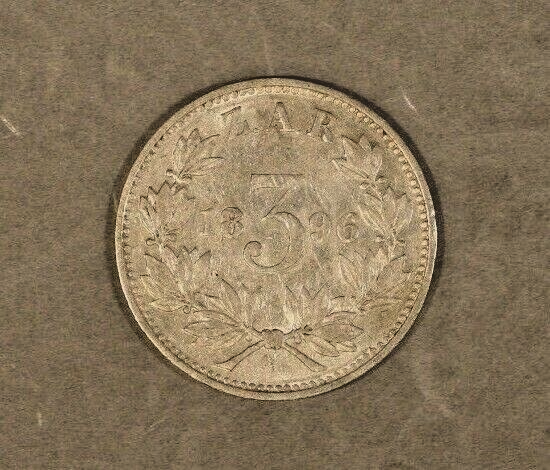 1896 South Africa 3 Pence Choice Coin Light Lusters