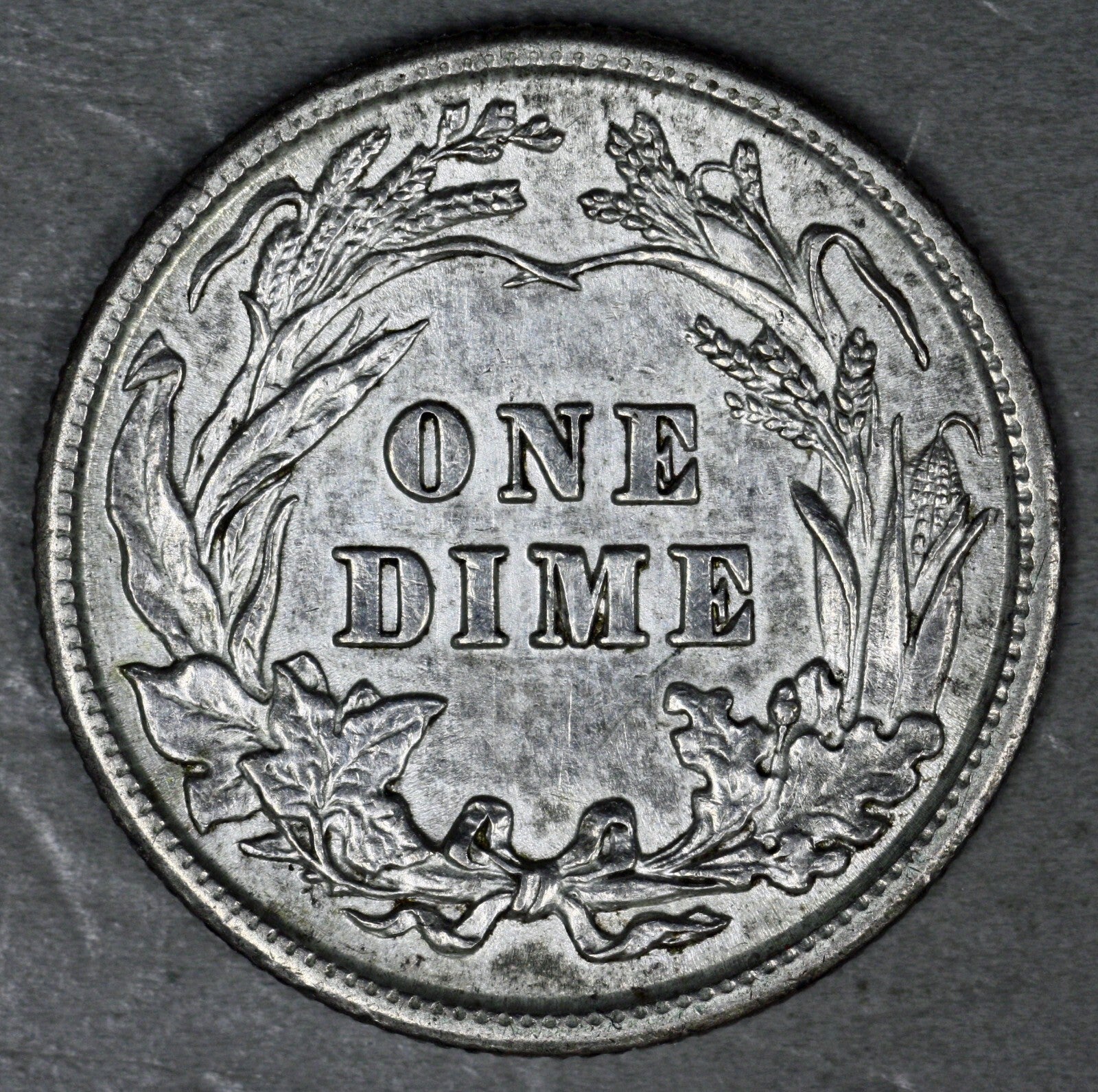 US 1902 P Barber Dime A3355