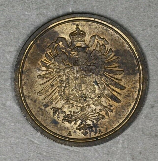 Germany 1875 A Pfennig UNC Some Red  A3044