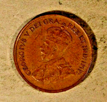 1924 Canada Small Cent Reverse Lamination Mint Error  