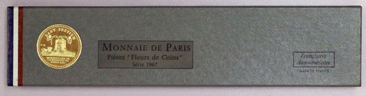 France 1967 Monnaie de Paris Fleurs De Coins Paris Mint 8 Coin Set OGP D035