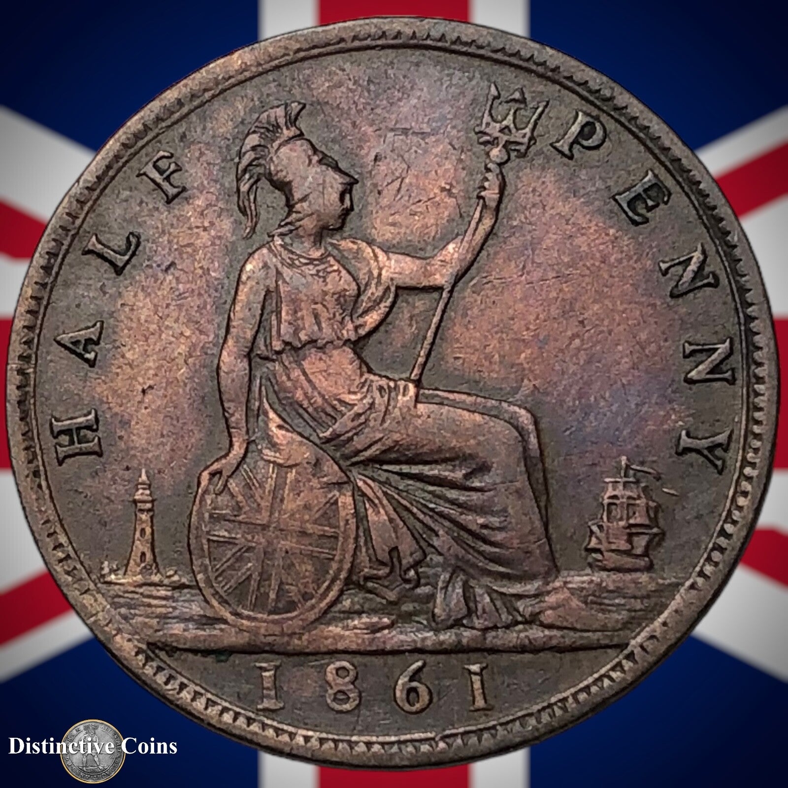 Great Britain 1861 Half Penny 1/2d GB5353