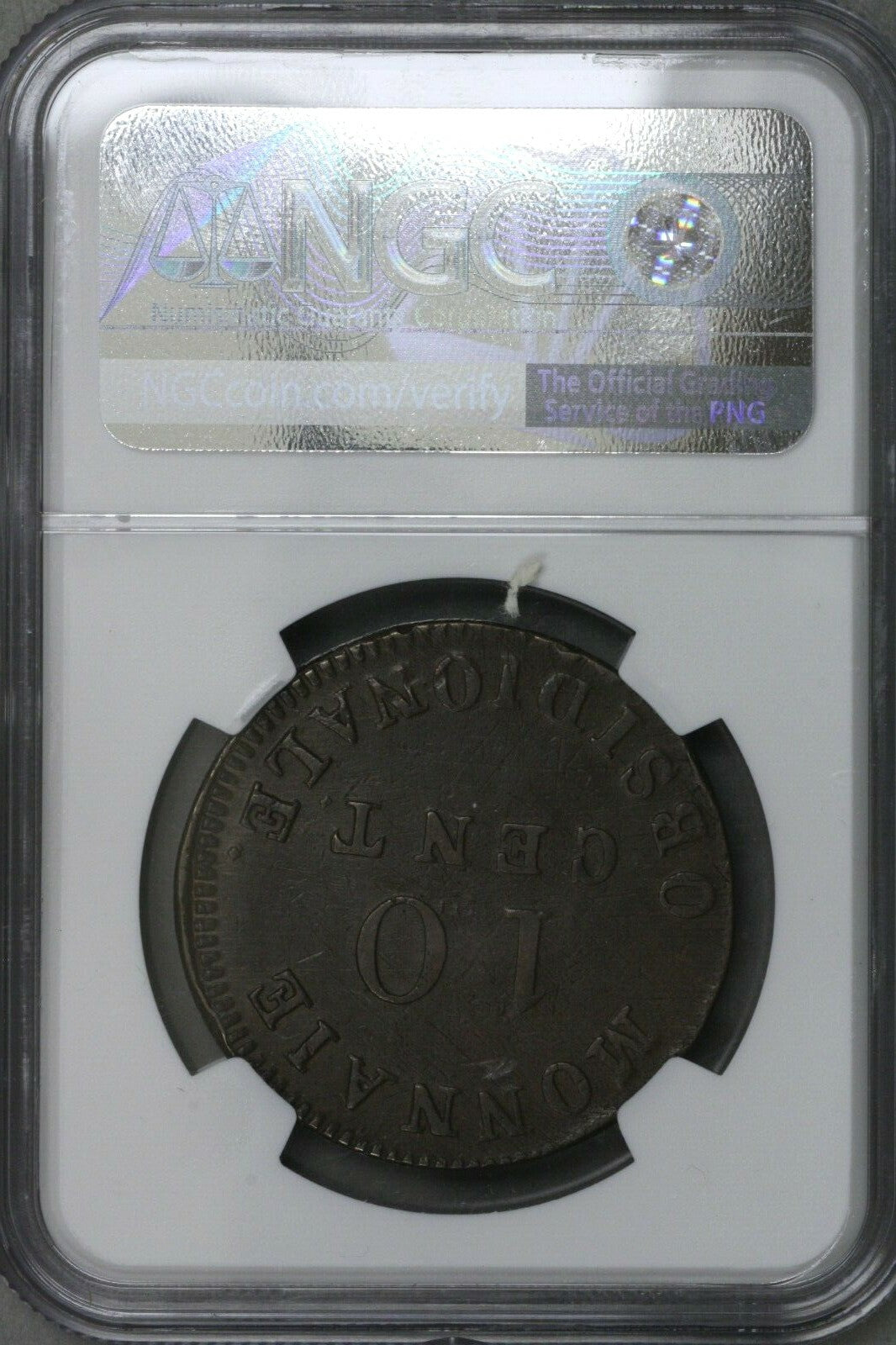 French States 1814 W Antwerp 10 Centimes NGC XF 40 BN   S342
