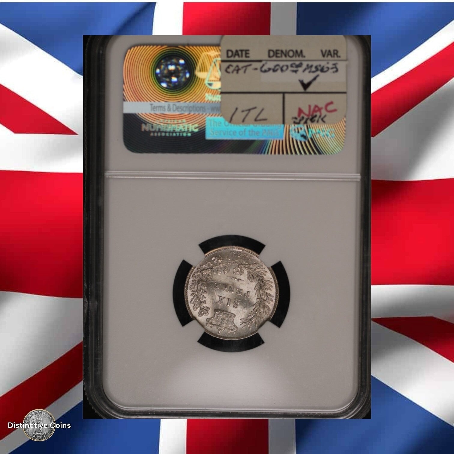 Great Britain 1859/8 6 Pence NGC MS61