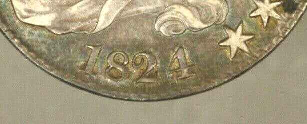 1824/1 Capped Bust Half Dollar Silver Higher Grade   