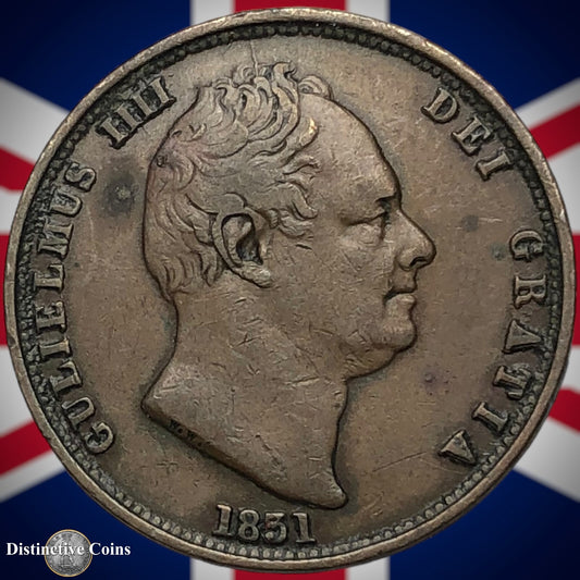 Great Britain 1831 Half Penny 1/2d GB5223