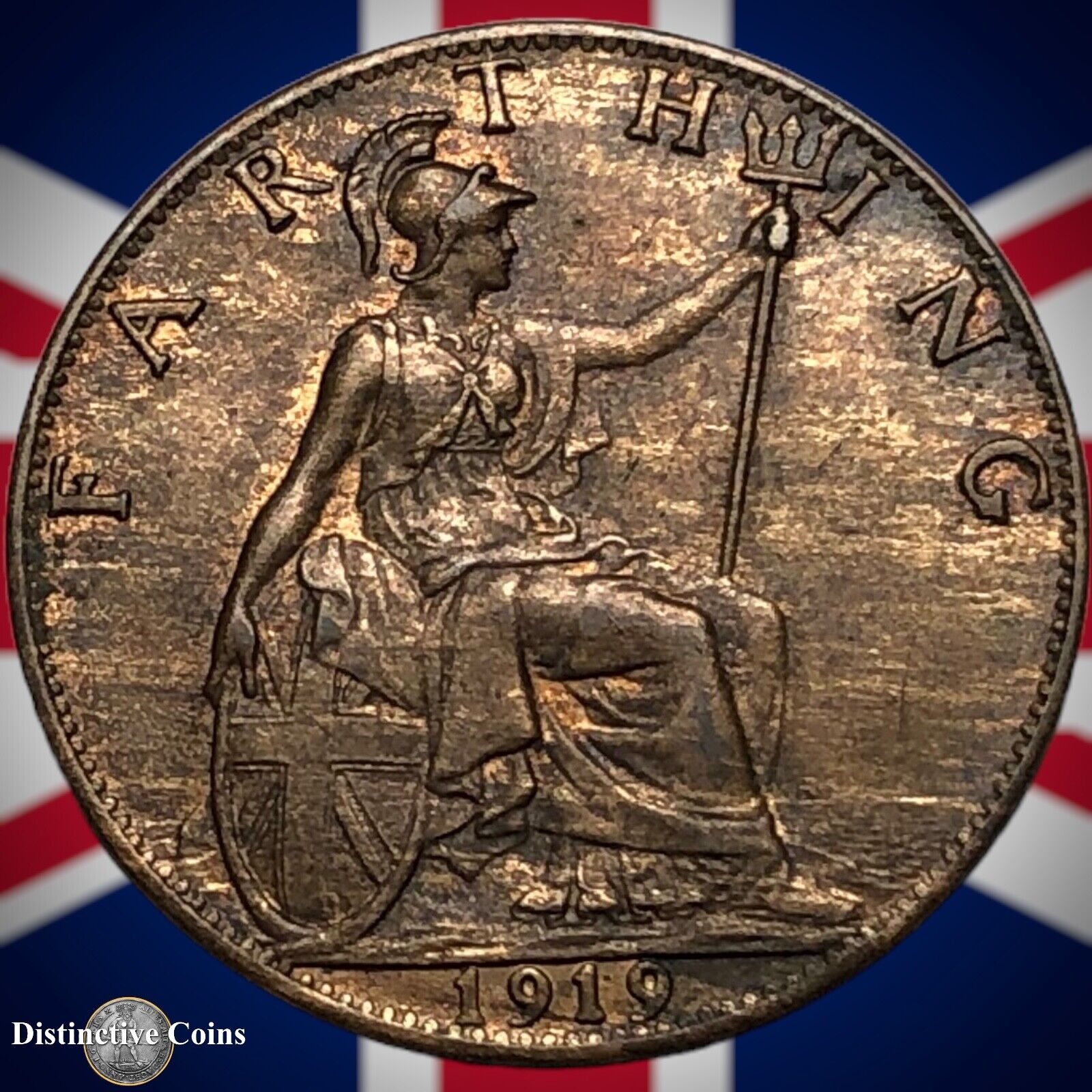 Great Britain 1919 Farthing 1/4d GB4720