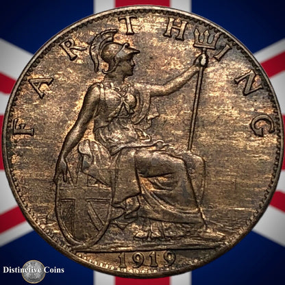 Great Britain 1919 Farthing 1/4d GB4720