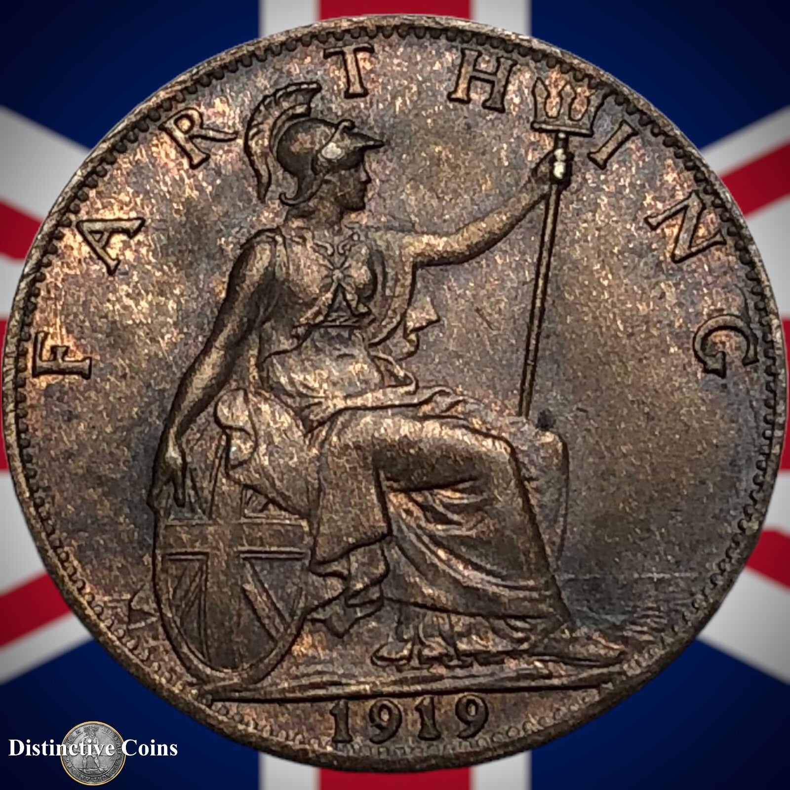 Great Britain 1919 Farthing 1/4d GB4722