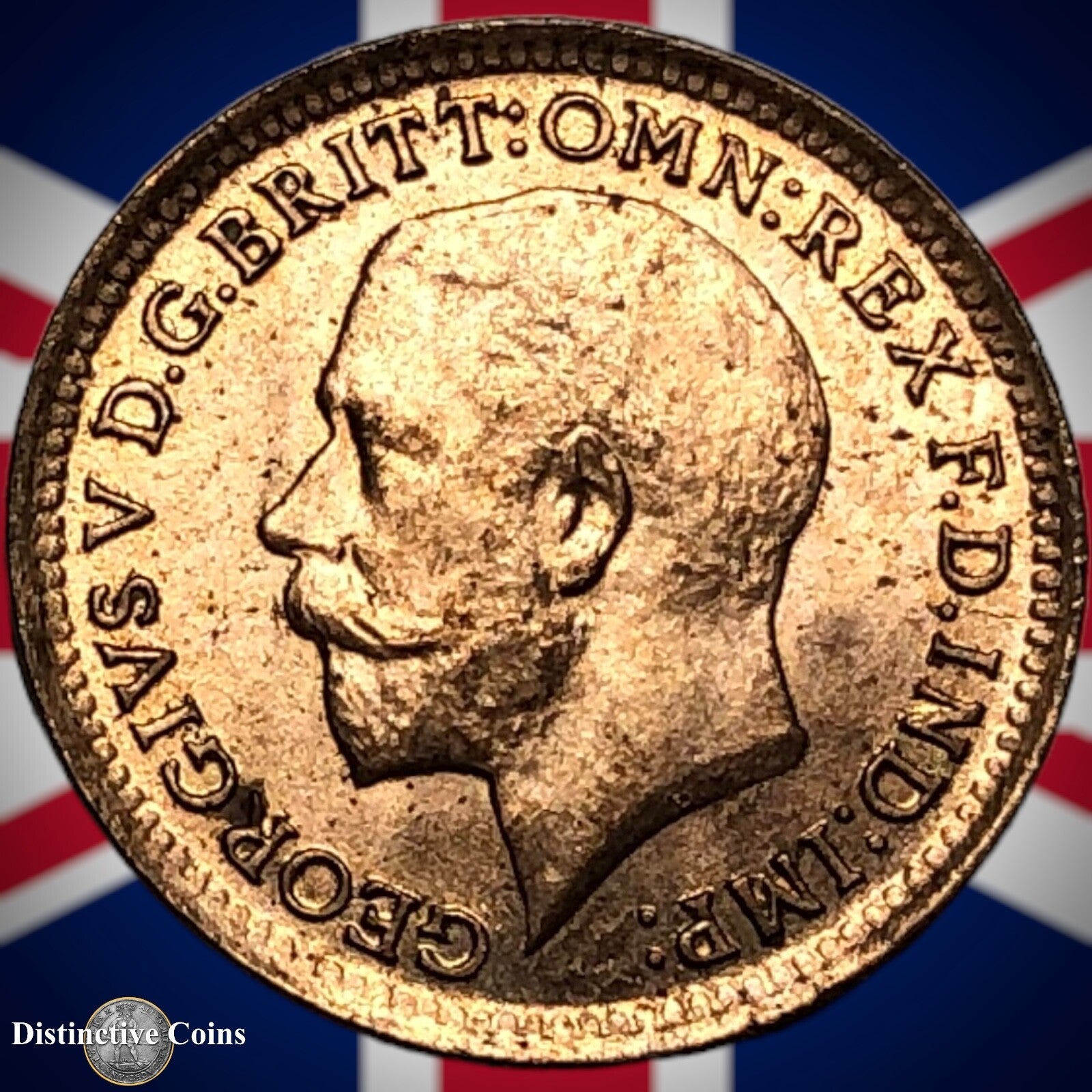 Great Britain 1913 Third Farthing 1/3 Penny GB3048