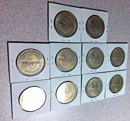 Lot of (10) 1965 NICARAGUA 50 Centavos   #A102 