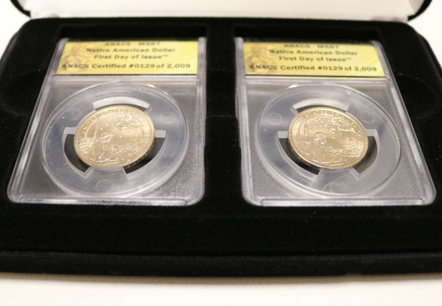 US 2019 P and 2019 D Native American $1 Set ANACS MS67   B234