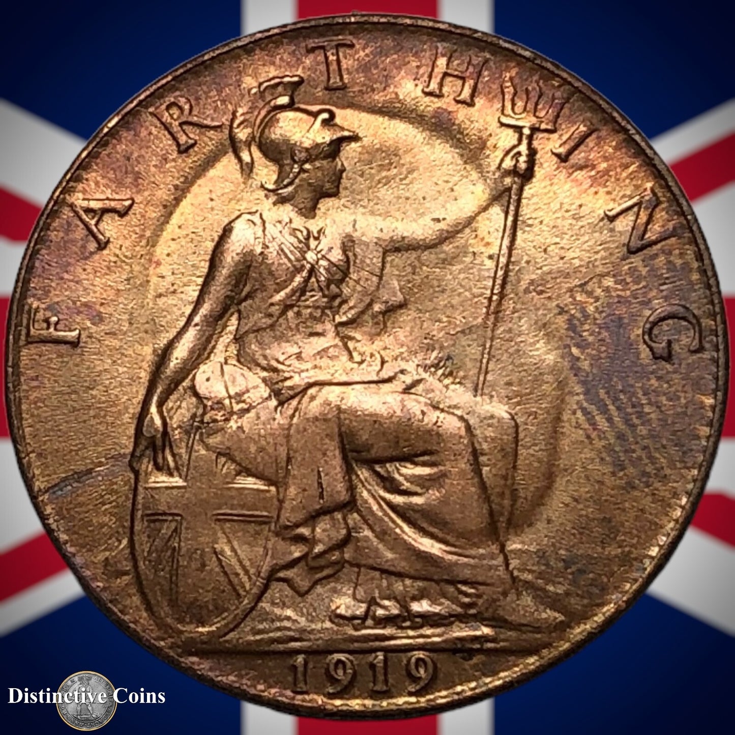 Great Britain 1919 Farthing 1/4d GB4737